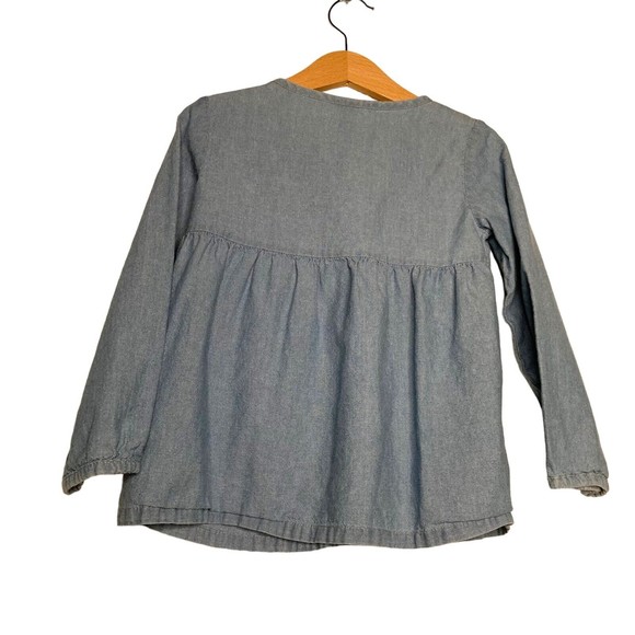 Carters Blue Chambray Shirt Dress Size 4 - Picture 2 of 10